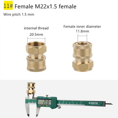 Réz 1/4" nagynyomású gyorscsatlakozó autómosó adapter vízpisztoly hidraulikus csatlakozók csatlakozók kerti öntözéshez