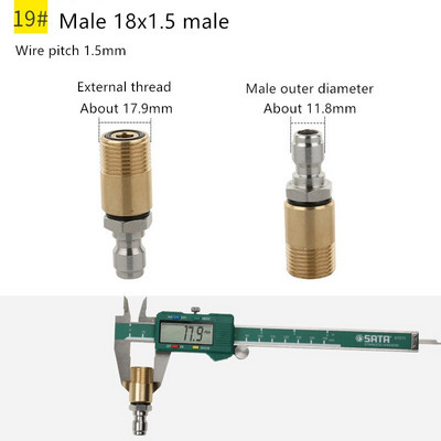 Réz 1/4" nagynyomású gyorscsatlakozó autómosó adapter vízpisztoly hidraulikus csatlakozók csatlakozók kerti öntözéshez