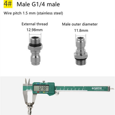 Réz 1/4" nagynyomású gyorscsatlakozó autómosó adapter vízpisztoly hidraulikus csatlakozók csatlakozók kerti öntözéshez