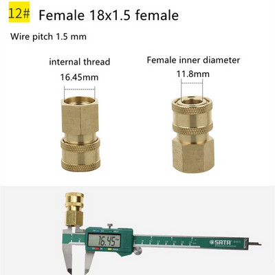 Réz 1/4" nagynyomású gyorscsatlakozó autómosó adapter vízpisztoly hidraulikus csatlakozók csatlakozók kerti öntözéshez