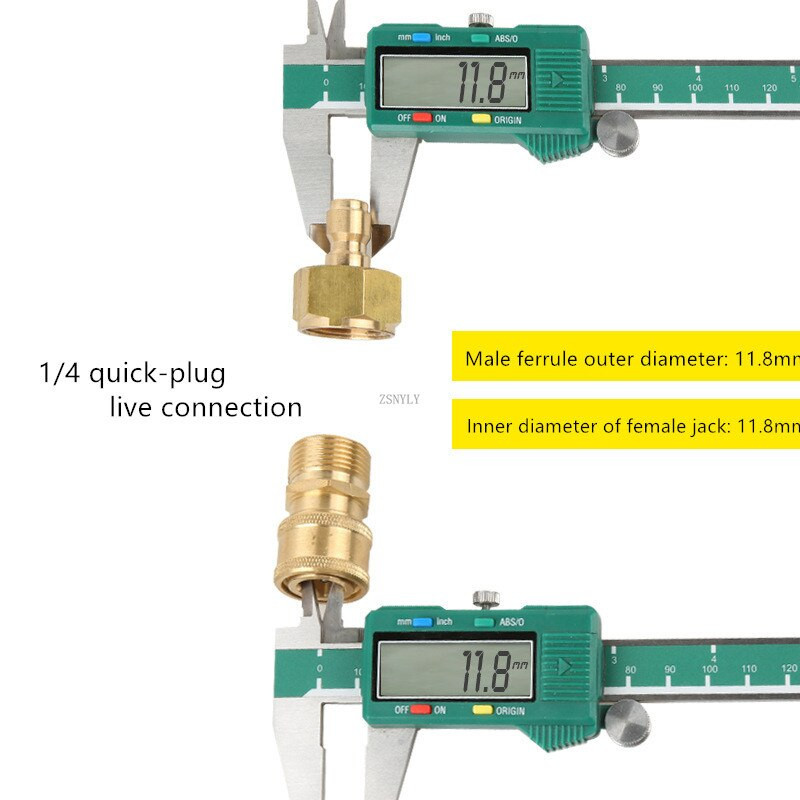 Réz 1/4" nagynyomású gyorscsatlakozó autómosó adapter vízpisztoly hidraulikus csatlakozók csatlakozók kerti öntözéshez