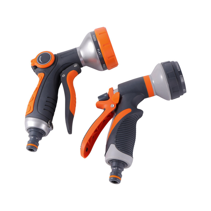 Pistol de apă durabil, reglabil, cu 8 funcții, pentru udarea gazonului, pentru spălarea mașinii, pistol de pulverizare multifuncțional, pentru ecologizarea grădinii, pistol de apă pentru irigare