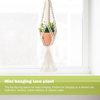 Macrame Plant Hangers 2/3 Pack Κρεμάστρες φυτών με τεχνητά παχύφυτα αξεσουάρ αυτοκινήτου με καθρέφτες οπισθοπορείας