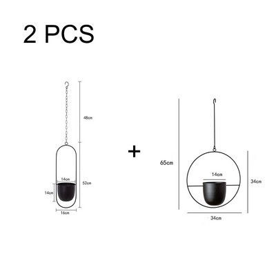 Ghiveci de flori agățat din metal nordic, jardinier agățat, coș cu lanț, vază de flori, suport de fier, hidroponic, grădină interioară, balcon, decorare