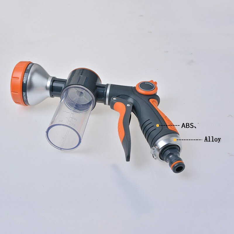 Pistol de apă cu spumă nouă, duză pentru furtun, unelte de curățare pentru spălătorie auto, grădină, udarea gazonului, irigare, aspersoare, pistol de pulverizare, accesorii de grădină