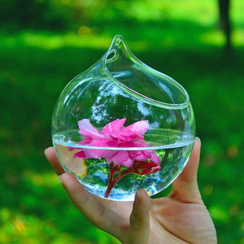 Творческа прозрачна висяща топка Стъклена саксия Офис Градински декор Саксия за цветя Ваза Терариум Контейнер Пейзаж Бутилка