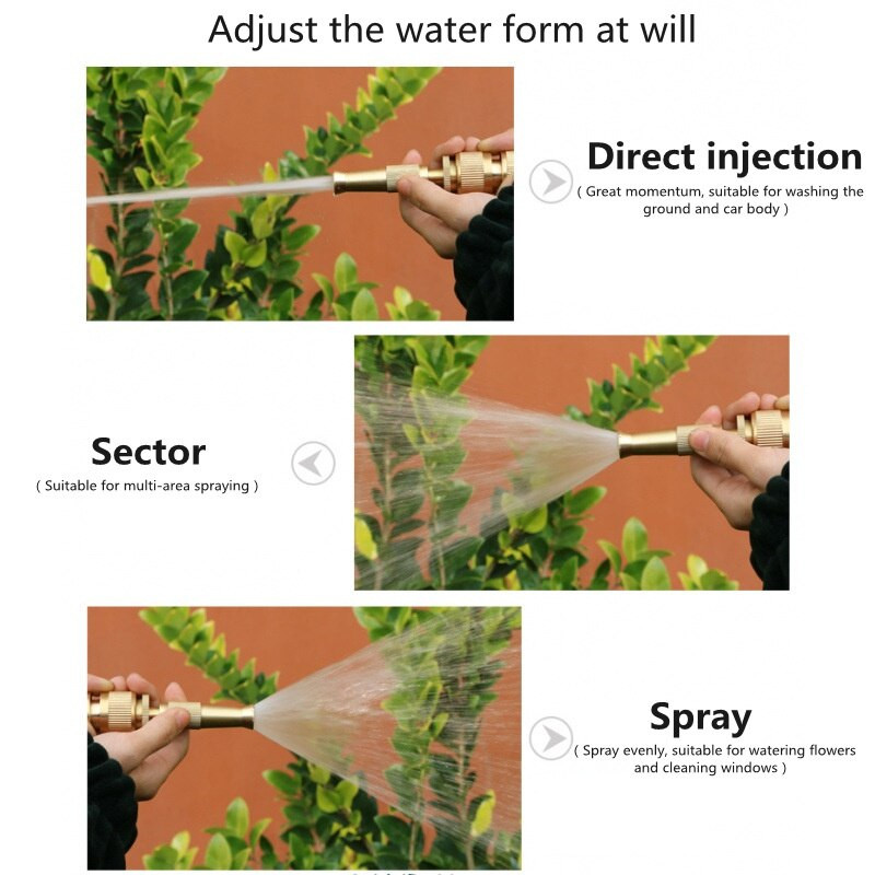 Pistol de apă de înaltă presiune, grădină de casă, duză din alamă, pistol de pulverizare directă, instrument de udare a florilor, mașină de spălat cu presiune reglabilă
