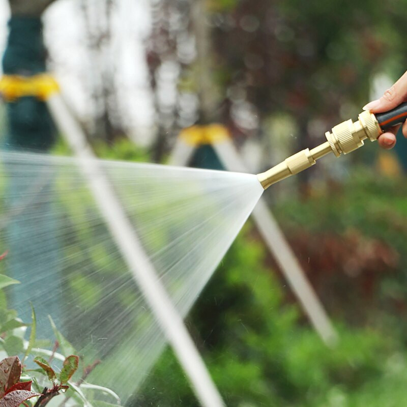 Pistol de apă de înaltă presiune, grădină de casă, duză din alamă, pistol de pulverizare directă, instrument de udare a florilor, mașină de spălat cu presiune reglabilă