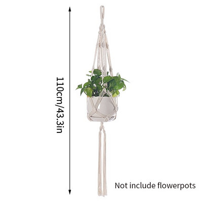 Coș pentru plante agățat Ghivece de flori Umerașe lucrate manual macrame balcon agățat ghiveci de plante pentru grădină curte Boho Decor acasă