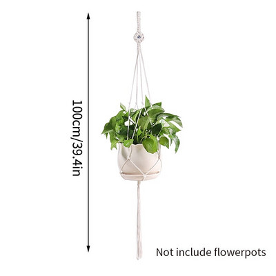 Coș pentru plante agățat Ghivece de flori Umerașe lucrate manual macrame balcon agățat ghiveci de plante pentru grădină curte Boho Decor acasă