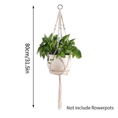 Coș pentru plante agățat Ghivece de flori Umerașe lucrate manual macrame balcon agățat ghiveci de plante pentru grădină curte Boho Decor acasă
