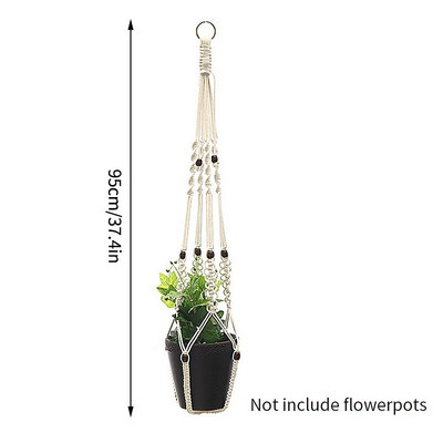 Coș pentru plante agățat Ghivece de flori Umerașe lucrate manual macrame balcon agățat ghiveci de plante pentru grădină curte Boho Decor acasă