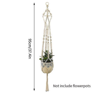 Coș pentru plante agățat Ghivece de flori Umerașe lucrate manual macrame balcon agățat ghiveci de plante pentru grădină curte Boho Decor acasă