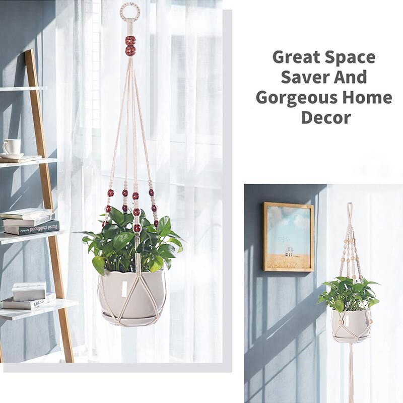 Coș pentru plante agățat Ghivece de flori Umerașe lucrate manual macrame balcon agățat ghiveci de plante pentru grădină curte Boho Decor acasă