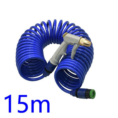 Sodo vandens pistoleto žarnos antgalis su EVA spyruokliniu vamzdžiu sodo laistymo purkštuvu Daugiafunkcinis automobilių plovimo kiemo vandens purkštuvo rinkinys