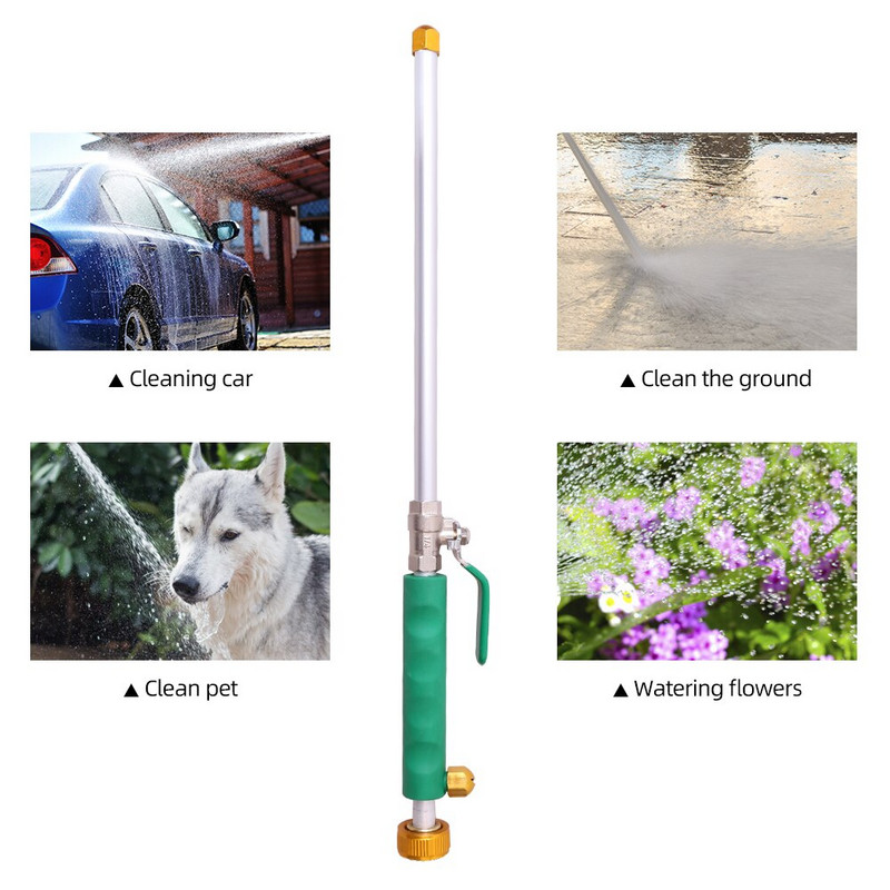 Aukšto slėgio vandens pistoletas Vandens srovė metalinė automobilių plovimo mašina plovimo įrankiai sodas su dviem skirtingais purkštukais reguliuojamas vožtuvas