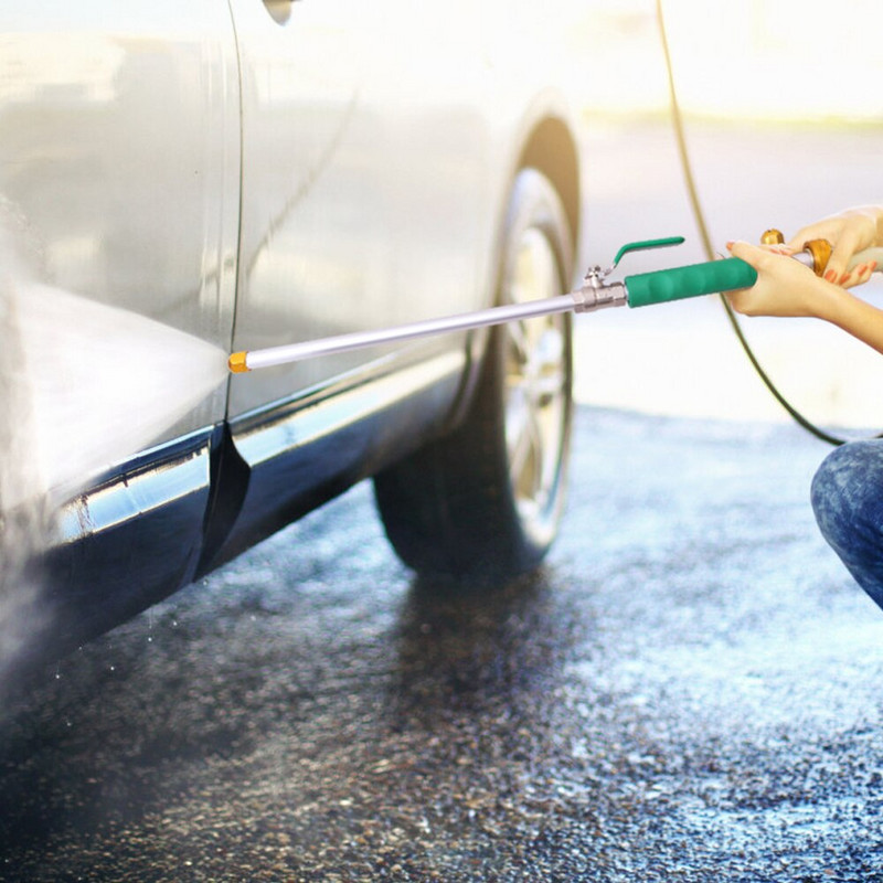 Aukšto slėgio vandens pistoletas Vandens srovė metalinė automobilių plovimo mašina plovimo įrankiai sodas su dviem skirtingais purkštukais reguliuojamas vožtuvas