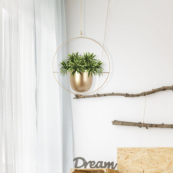Скандинавска висяща кошница, метална саксия, балкон, растение, стенен монтаж, люлееща се кошница, креативна декорация за домашен офис