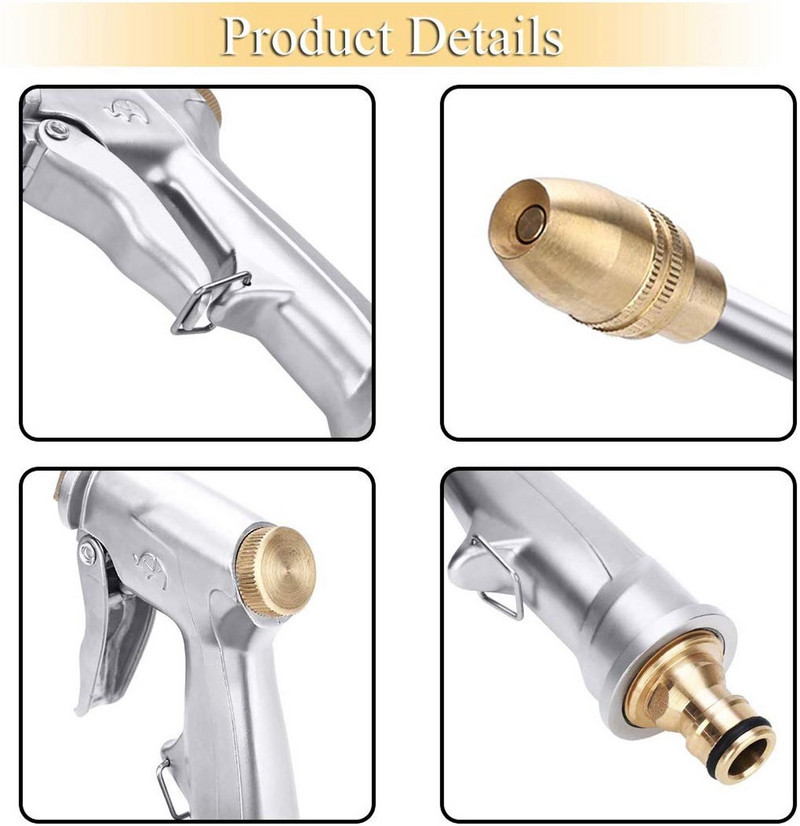 Pistol de apă Mașină de spălat mașină Comenzi debit variabil Duză pentru furtun de grădină Jet de apă cu jet de înaltă Instrument de curățare a stropitoarelor