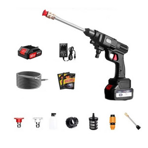 300W 100bar belaidis aukšto slėgio automobilių plovimo pistoletas 30000mAh putų generatorius vandens pistoleto purškimo valiklis automobilių plovimo mašina