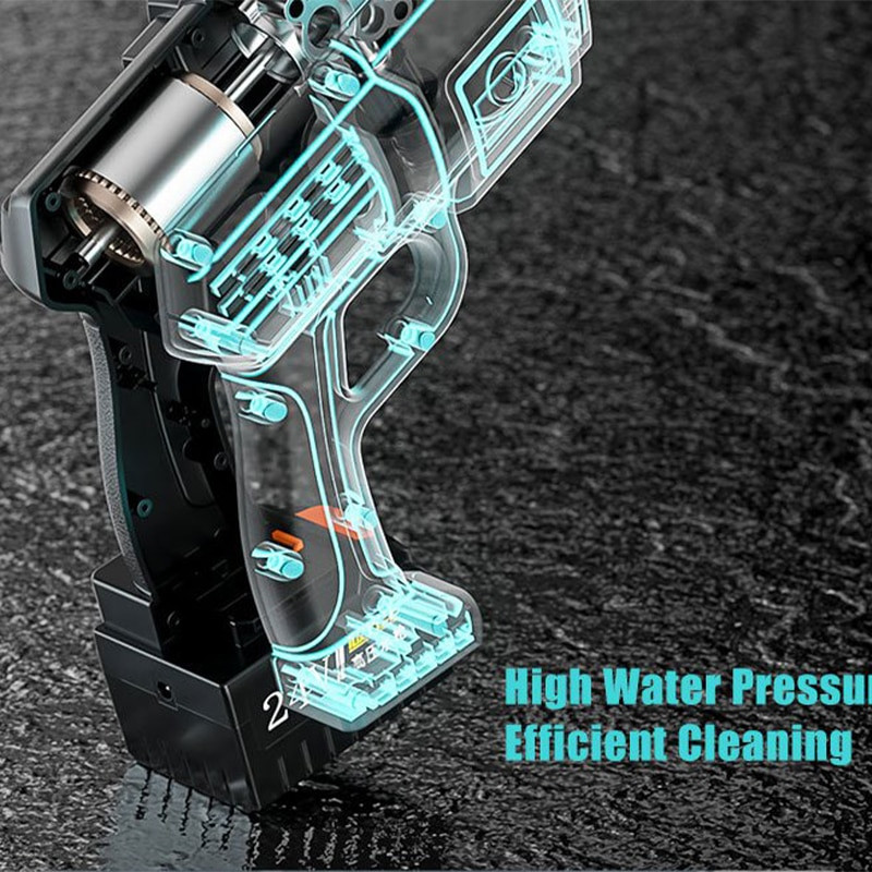300W 100bar belaidis aukšto slėgio automobilių plovimo pistoletas 30000mAh putų generatorius vandens pistoleto purškimo valiklis automobilių plovimo mašina