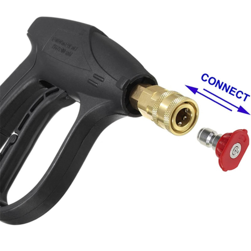 1/4" nagynyomású mosópálca 3000 Psi autómosó hab spray rövid pálca tisztító pisztoly 5 fúvókás autótisztító készlettel