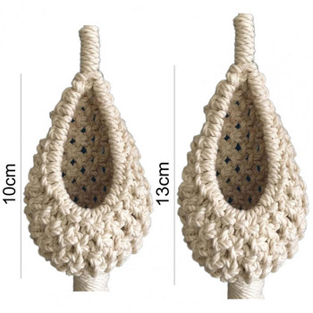 Висяща кошница Ръчно изработено тъкане Гоблен Мрежена чанта във формата на ананас Озеленяване Памук Макраме Плантатор за цветя за всекидневна 2022