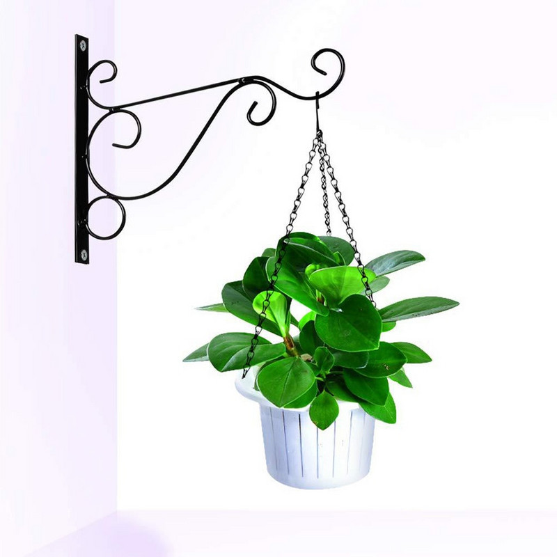 1PC Suport plante suspendate în stil european cârlige de jardinieră de perete ghiveci de flori lanterne de fier cuier pentru grădină, în aer liber, interioară, terasă