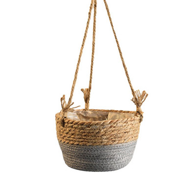 Umerașe de plante din macrame vintage Coșuri pentru ghivece de flori 100% bumbac plasă de ghiveci lucrate manual pentru decorarea casei, grădina Boemia