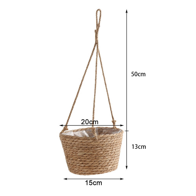 Umerașe de plante din macrame vintage Coșuri pentru ghivece de flori 100% bumbac plasă de ghiveci lucrate manual pentru decorarea casei, grădina Boemia