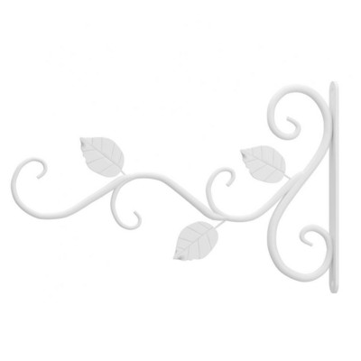 Coș de flori din fier forjat agățat din metal, agățat pentru plante, cârlig de perete pentru grădină, ghiveci de flori pentru decorarea peretelui balconului