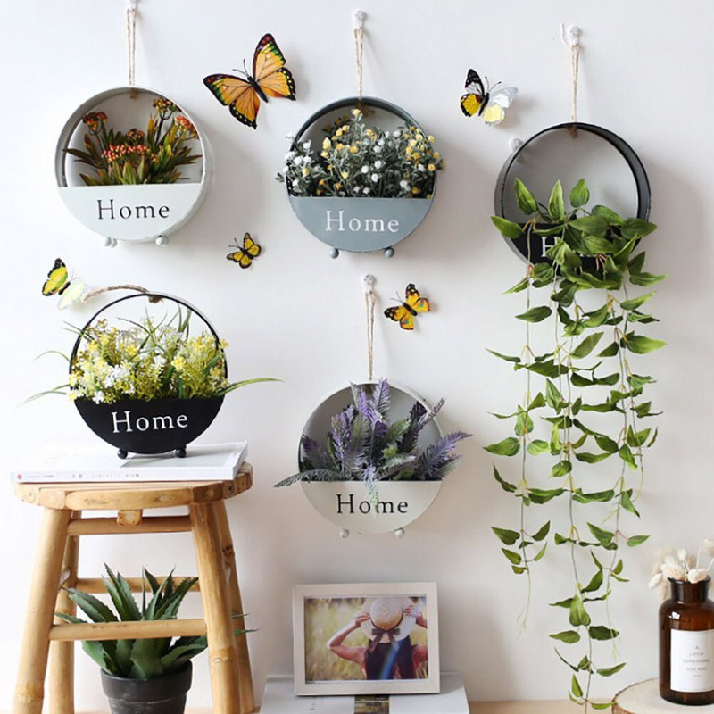 Kabantis augalas Makramė Augalų kabykla gėlių vazonų vazonėlis Kabykla Sienų dekoras Kiemo sodo vazonas Pakabinamas krepšelis su raidėmis