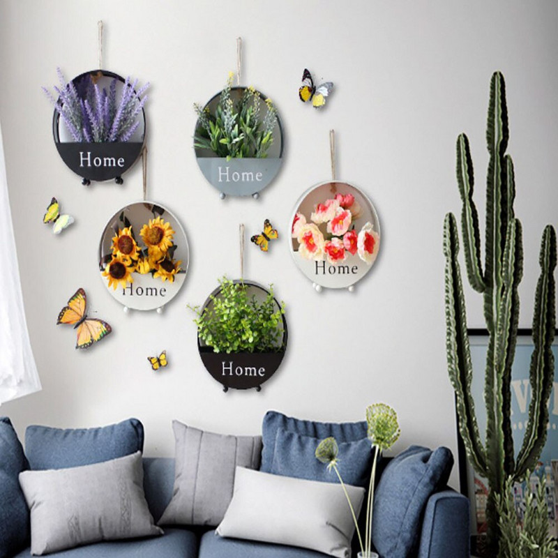 Kabantis augalas Makramė Augalų kabykla gėlių vazonų vazonėlis Kabykla Sienų dekoras Kiemo sodo vazonas Pakabinamas krepšelis su raidėmis