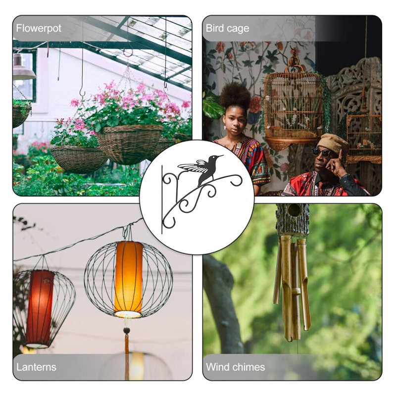 Fém növény virágcserép kosár tartó függesztő akasztó falra akasztó kampó kerti erkély terasz dekorációs kellékek