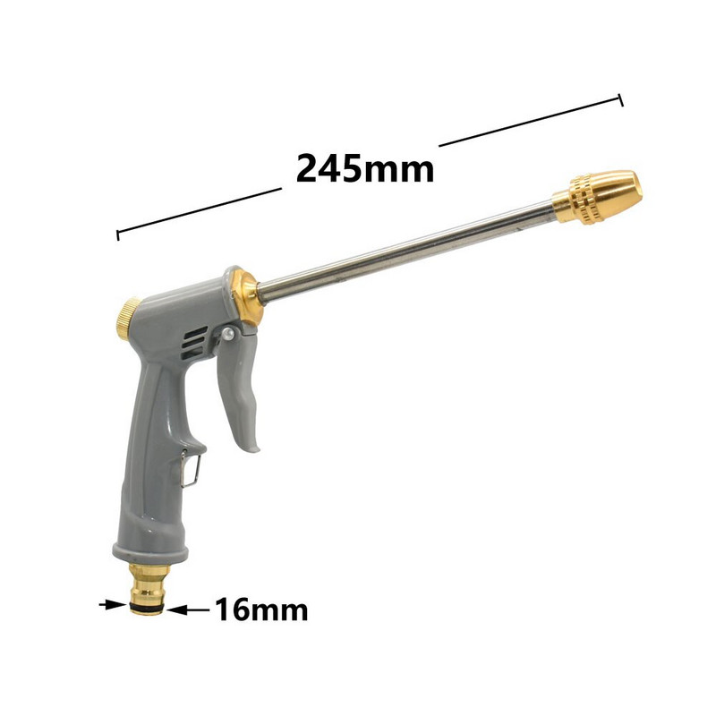 Pistol de apă de grădină duză pentru furtun, multifuncțională de uz casnic, spălătorie de mașini pentru curte, pulverizator de apă, duză pentru tuburi, instrumente de stropire