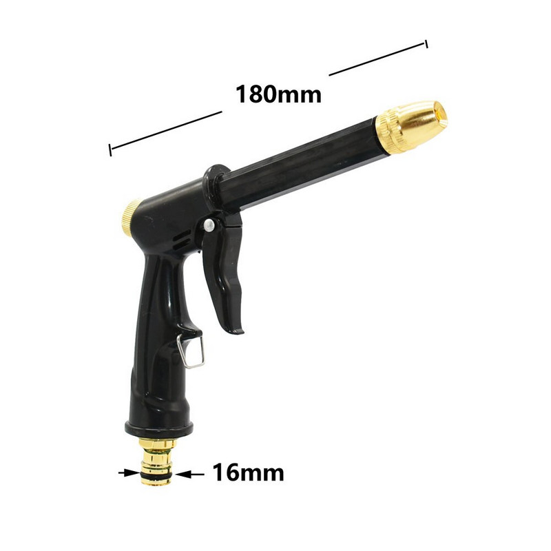 Pistol de apă de grădină duză pentru furtun, multifuncțională de uz casnic, spălătorie de mașini pentru curte, pulverizator de apă, duză pentru tuburi, instrumente de stropire