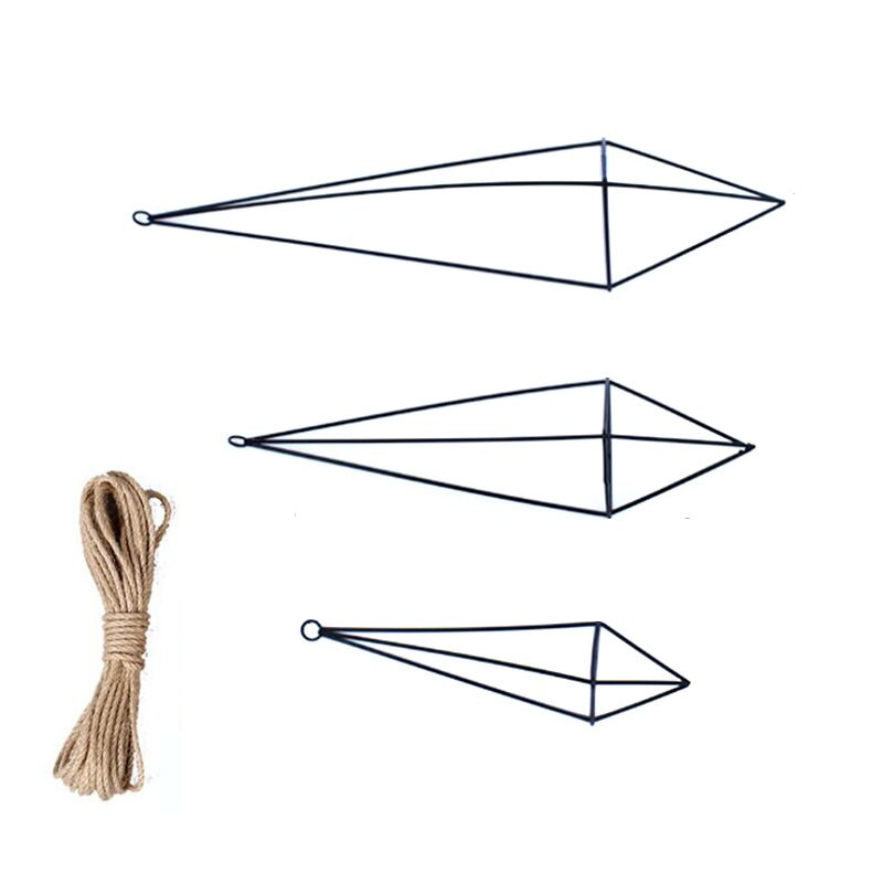 Suport pentru plante de aer suspendat geometric din metal, suport pentru agățat cu fier de ananas