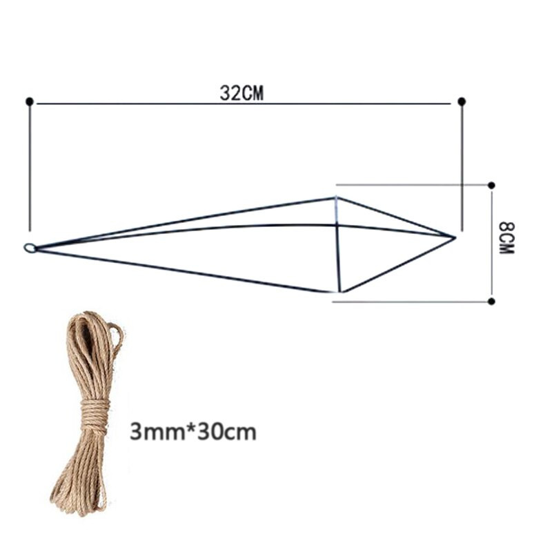 Suport pentru plante de aer suspendat geometric din metal, suport pentru agățat cu fier de ananas