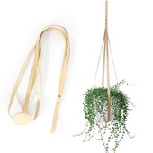 Coș suspendat pentru curte, balcon, curte, piele artificială, acasă, pentru plante, pentru interior, în aer liber, portabil