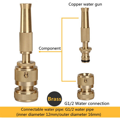 Otthoni kert nagynyomású autómosó tömlő tisztító vízpisztoly állítható mosógép csaptelep gyorscsatlakozó átalakító fej