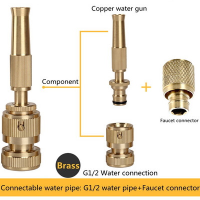 Otthoni kert nagynyomású autómosó tömlő tisztító vízpisztoly állítható mosógép csaptelep gyorscsatlakozó átalakító fej