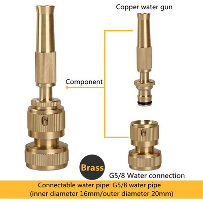 Otthoni kert nagynyomású autómosó tömlő tisztító vízpisztoly állítható mosógép csaptelep gyorscsatlakozó átalakító fej