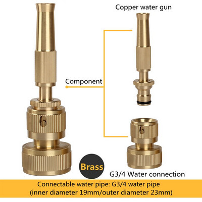 Otthoni kert nagynyomású autómosó tömlő tisztító vízpisztoly állítható mosógép csaptelep gyorscsatlakozó átalakító fej