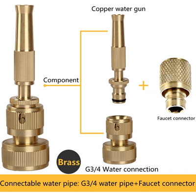 Otthoni kert nagynyomású autómosó tömlő tisztító vízpisztoly állítható mosógép csaptelep gyorscsatlakozó átalakító fej