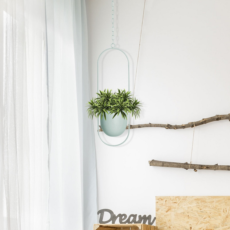 Stil nordic agățat metal fier plante ghivece de flori grădină balcon suculente lant cuier balansoar coș de flori suport decorativ