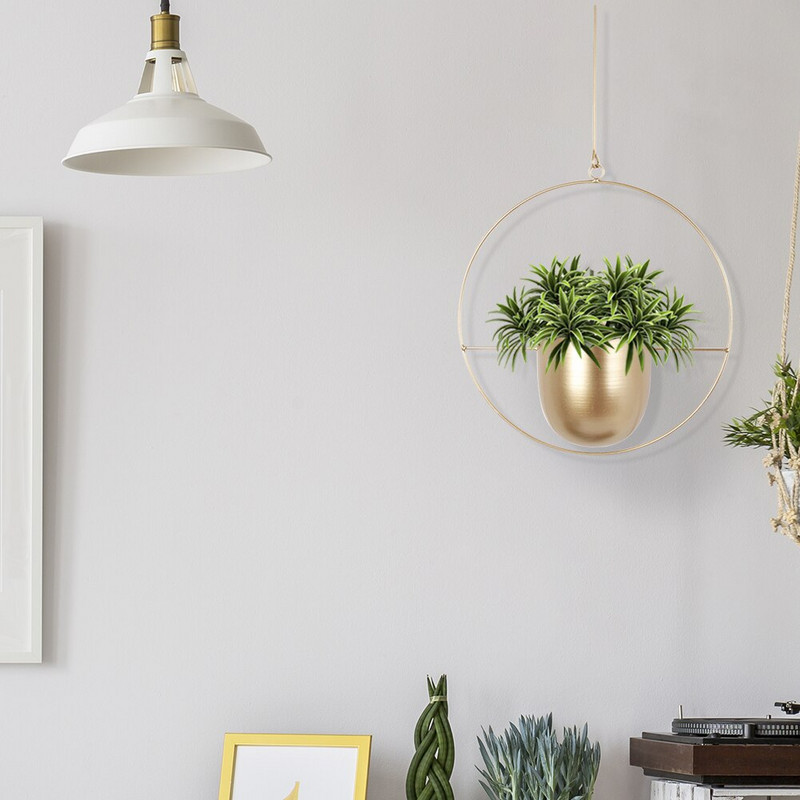 Ghiveci de flori din metal cu montare pe perete, coș agățat pentru balcon, coș cu plante suculente, decor pentru sufragerie de acasă