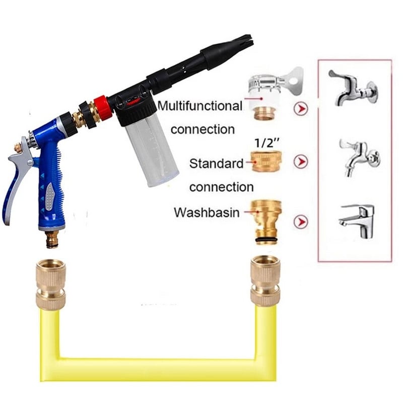 Nuimamas aukšto slėgio vandens purškimo pistoletas automobilių plovimo putų puodas sodo žarnos antgalis vandens srove valymo įrankis sodo laistymui laistymas