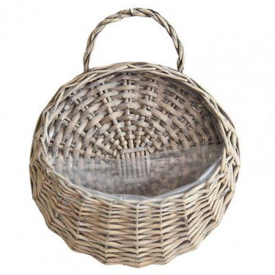 1 szett virágkosár, kézzel készített szövés, többfunkciós rattan fali kerítés, akasztós cserepes növénytartó a kertben