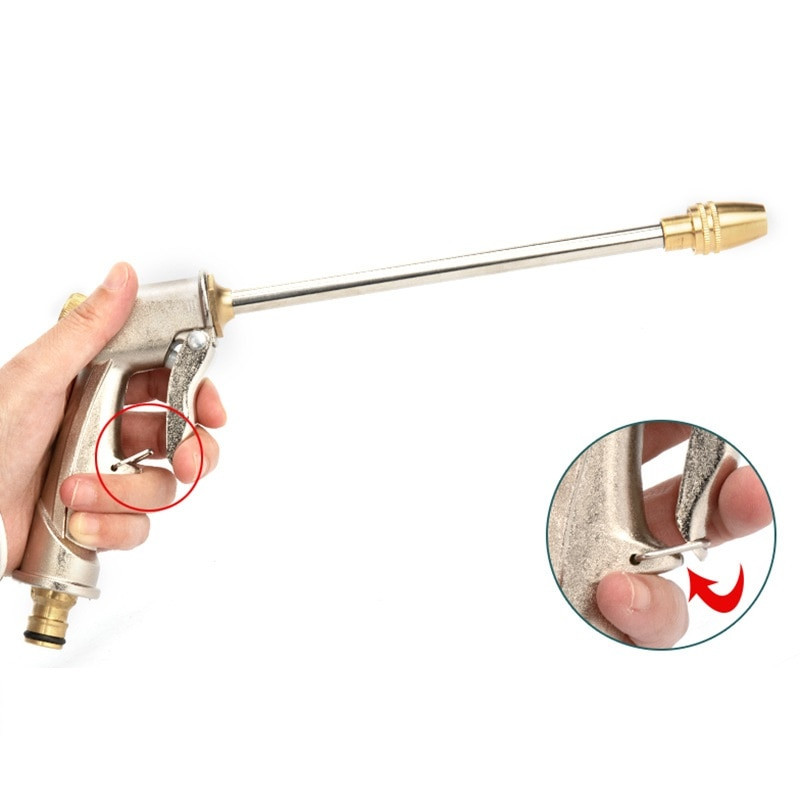 Pistol de apă lungit din metal de uz casnic de înaltă presiune pentru spălătorie auto Duză pentru pistol de apă pentru irigare de grădină Pulverizator de curățare