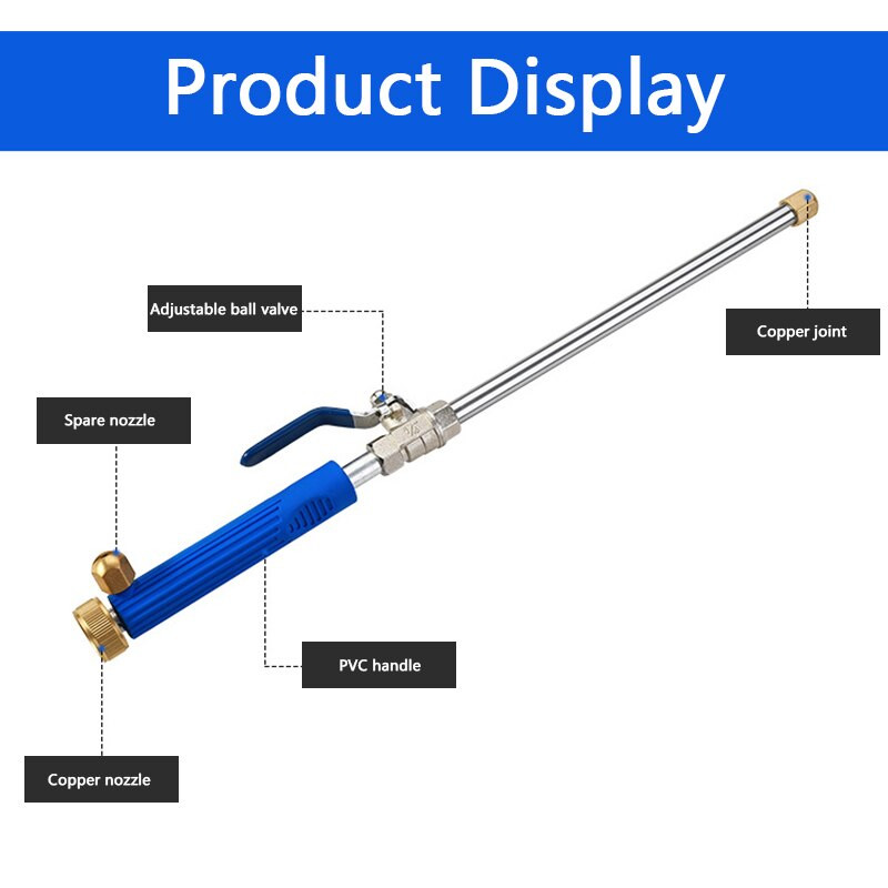 Sodo aukšto slėgio vandens pistoleto purkštuko purkštuvas Vandens srove automobilių plovimo laistymo purkštuvų valymo įrankis